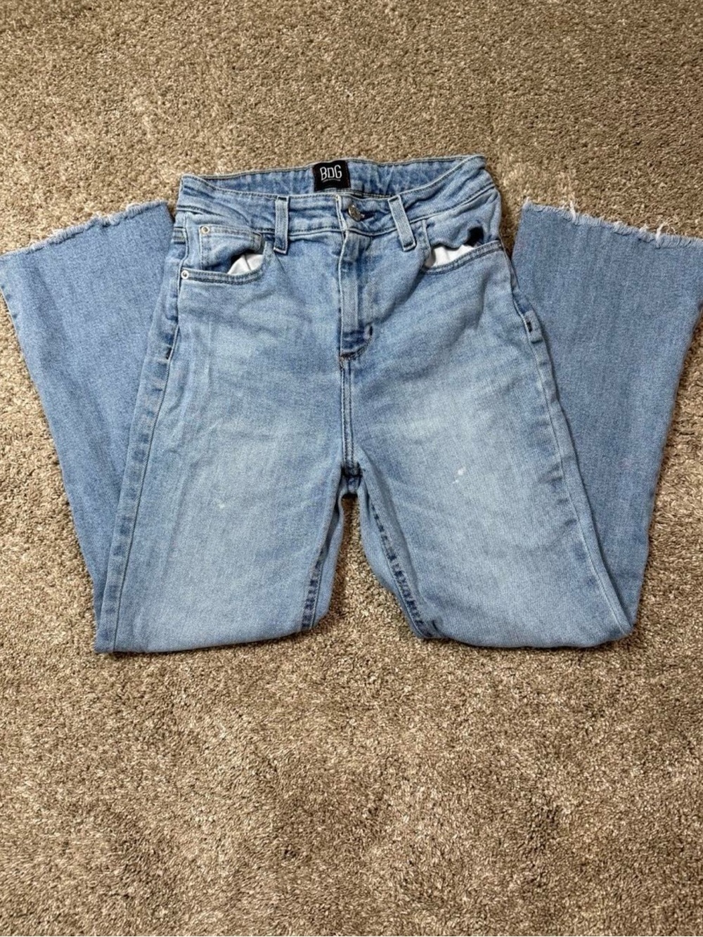 BDG Light Wash High-Rise Straight Leg Jeans